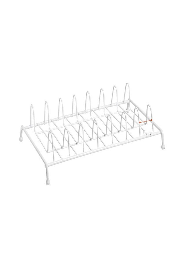CHEOTIME Metal Dish Drying Rack, Vertical Dish Drainer Plates Holder Kitchen Cabinet Storage Rack Dish Plate Drying Rack Drainer Stand for Lids, Cups, Cutting Boards and Books - Image 1